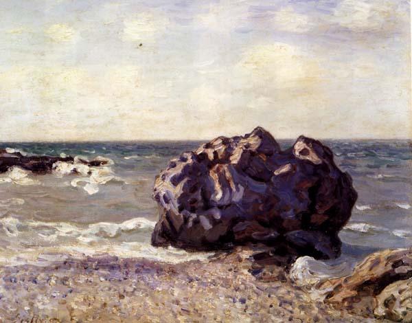 Alfred Sisley Langland Bay,Storr s Rock-Morning Spain oil painting art